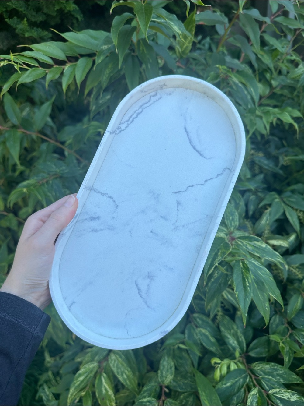 DKNY Decorative Marble Print Bathroom Accessory Tray